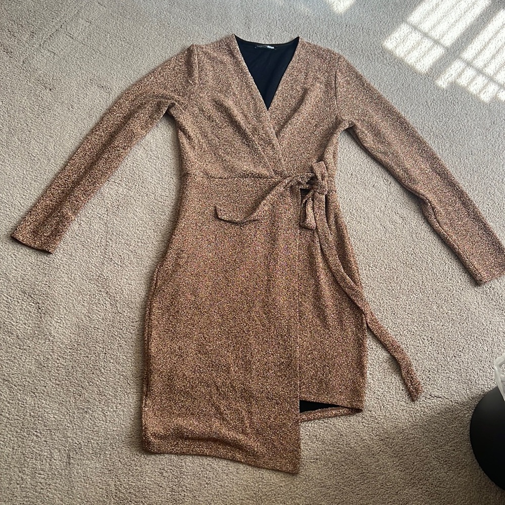 Fashion Nova Gold dress